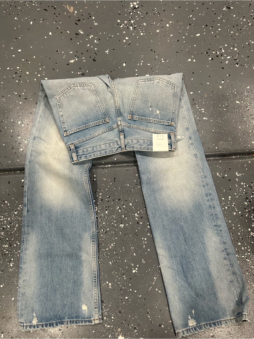 Zara Light Blue Relaxed Straight Jeans